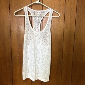 Colosseum White Lacey racerback tank M